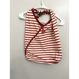 Jack Gomme Paris Bucket Tote Bag Canvas Red And White Striped Made In France